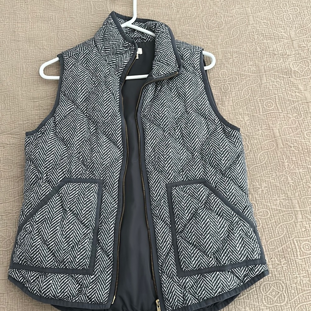 JCrew Factory Herringbone Puffer Vest